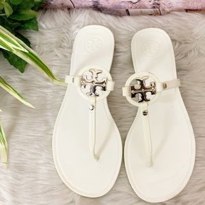 Tory Burch Miller Jelly Sandals White - Sz 6